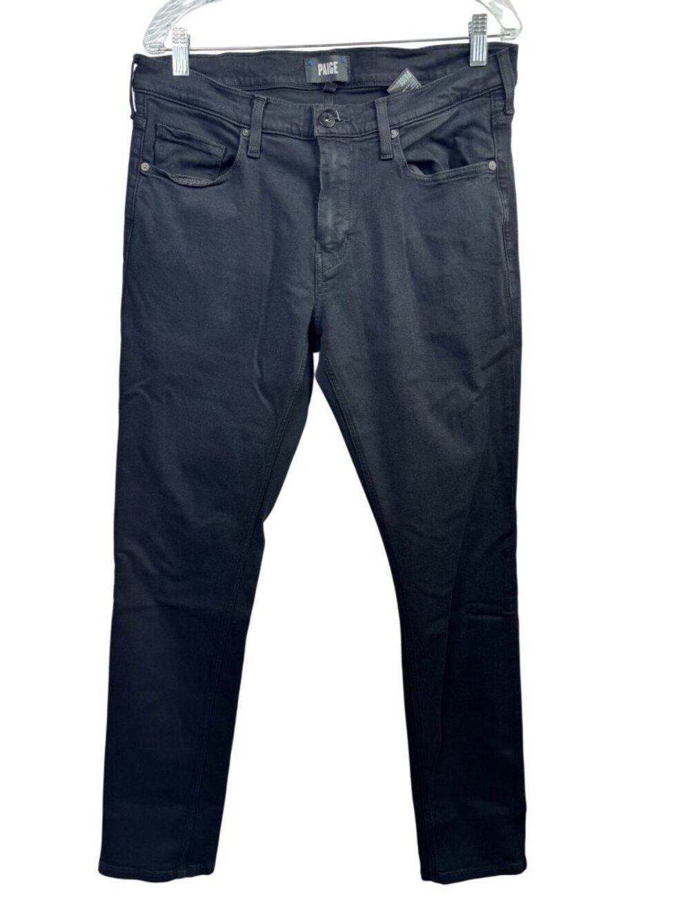 Paige Lennox Black Shadow Slim Fit Mens Jeans Size 34x33 Stretch denim Preppy